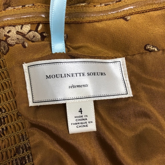 Moulinette Soeurs Strapless Dress Tiered Size 4 Si - Picture 6 of 8